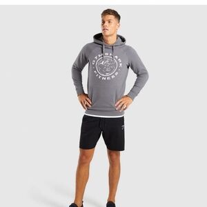 Gymshark Charcoal Hoodie and Black Shorts Combo
